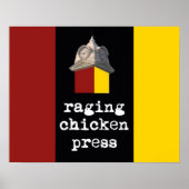 Poster design 2012 Raging Chicken Press (Devant)