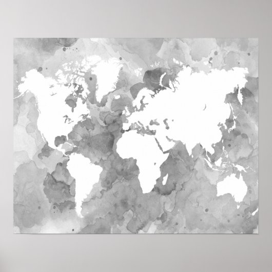 Poster design 49 Gray World Map (Devant)