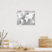 Poster design 49 Gray World Map (Cuisine)