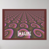 Poster Design à motifs de pensée créative - Imagine (Devant)