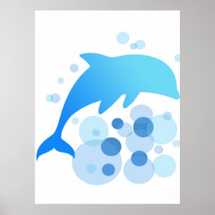 Poster Design abstrait de dauphin