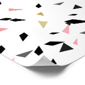 Poster Design abstrait de Flamant rose géométrique mignon (Coin)