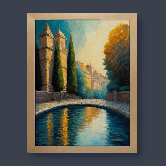 Poster Design abstrait moderne Gold Blue European