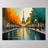 Poster Design abstrait moderne Or Orange Bleu européen (Devant)