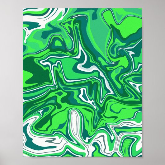 Poster Design Abstrait vert (Devant)