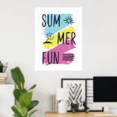 Poster Design amusant en été. (Bureau à domicile)