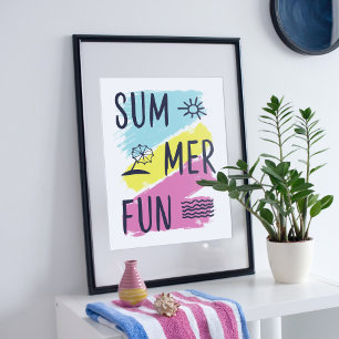 Poster Design amusant en été.
