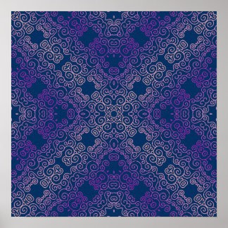 Poster design arabesque violet
