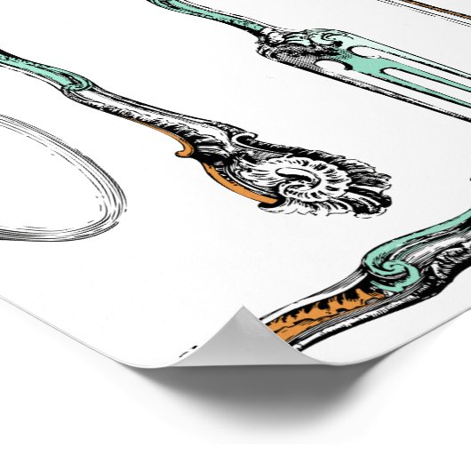 Poster Design argenterie antique (Coin)