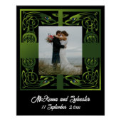 Poster Design Celtique irlandais traditionnel vert (Devant)