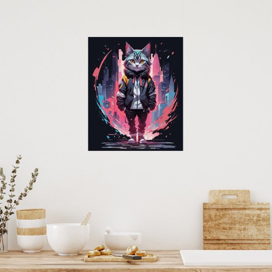 Poster Design chat chic (Cuisine)