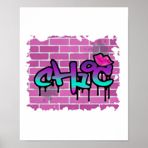 Poster design chic de graffiti