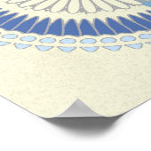 Poster Design circulaire bleu et crème Abstrait (Coin)