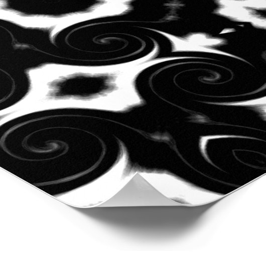 Poster Design classique noir et blanc (Coin)