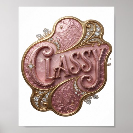 Poster Design Classique Rose CLASSE (Devant)