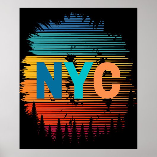 Poster Design coloré moderne de New York (Devant)