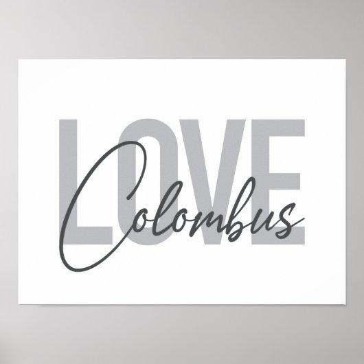 Poster Design cool urbain, simple et moderne Love Colombu (Devant)