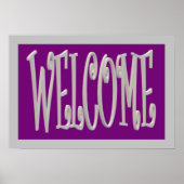 Poster Design d'accueil gris et violet (Devant)