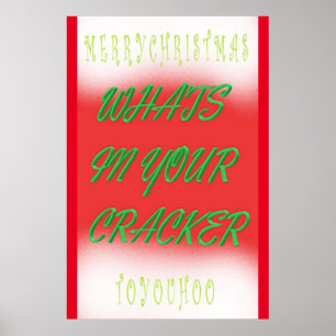 Poster Design d'affiche de Noël en vert rouge blanc texte