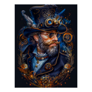 Poster Design d'affiche Steampunk