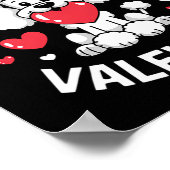 Poster Design d'amour de chiot mignon de la Saint-Valenti (Coin)