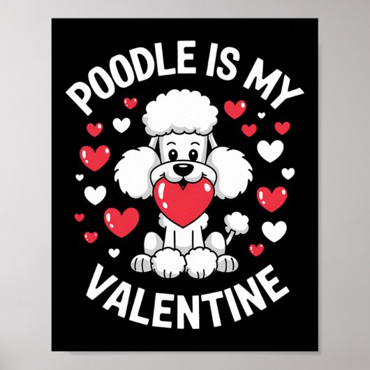 Poster Design d'amour de chiot mignon de la Saint-Valenti (Devant)