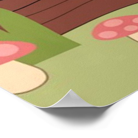 Poster Design d'anniversaire des enfants mignons avec ren (Coin)