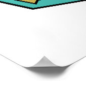 Poster Design d'art Abstrait géométrique Turquoise modern (Coin)