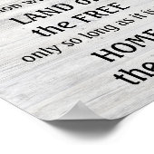 Poster Design de bois Accueil de la Citation de brave lib (Coin)