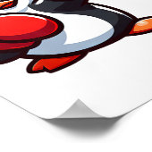 Poster Design de boîte de pingouin de dessin cool (Coin)
