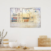 Poster Design de clavecin, 1786 (Cuisine)