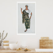 Poster Design de costume de Phedre, 1917 (litho couleur) (Cuisine)