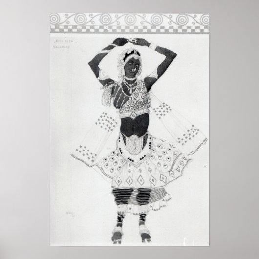 Poster Design de costume pour 'Le Dieu Bleu', 1912 (Devant)