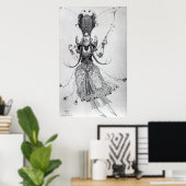 Poster Design de costume pour "The Firebird", 1910 (Bureau à domicile)