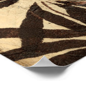 Poster Design de crayon floral avec Feuilles tawny (Coin)