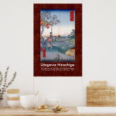 Poster Design de défilement Hiroshige Mt Fuji à travers l (Cuisine)