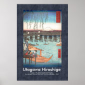 Poster Design de défilement Hiroshige Ryogoku Bois Imprim (Devant)