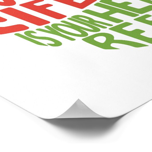 Poster Design de devis santé rouge et vert. (Coin)