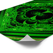 Poster Design de diamant géométrique vert vibre (Coin)