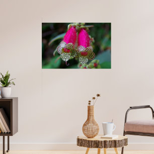 Poster Design de fleurs léopard