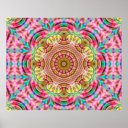Poster Design de fleurs Mandala (Devant)