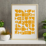 Poster Design de formes géométriques modernes et Jaunes<br><div class="desc">Style Jaune moderne formes géométriques Poster de design</div>