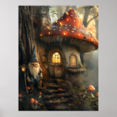 Poster Design de gnome et de champignon (Devant)