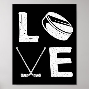 Poster Design De Hockey Amusant Hommes Enfants Hockey Sur