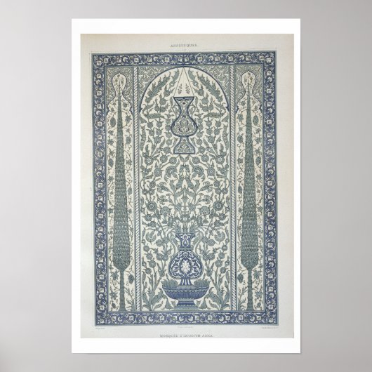 Poster Design de la mosquée d'Ibrahym Agha, de 'Art arabe (Devant)