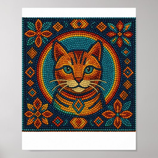 Poster Design de look de chaton perlé (Devant)