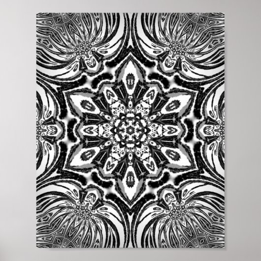Poster design de mandala de fleurs (Devant)
