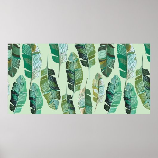 Poster Design de mode avec banane tropicale plantes (Devant)