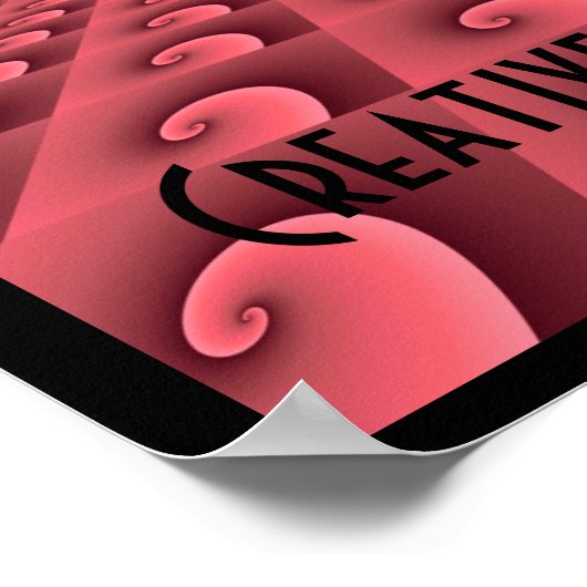 Poster Design de Motif Rose profond - Passion créative (Coin)