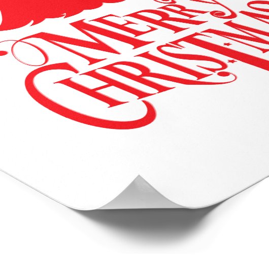 Poster Design de Noël avec arbre rouge (Coin)